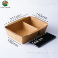 Disposable Brown Kraft Paper Packaging Food Salad Box